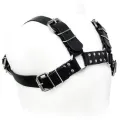 Schwarzes Bulldog-Geschirr von Leather Body