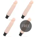 Jansen Selbstschmierender Realistischer Vibrator 26 cm -O- 4,2 cm 3 + 1 Gratis von Loveclone