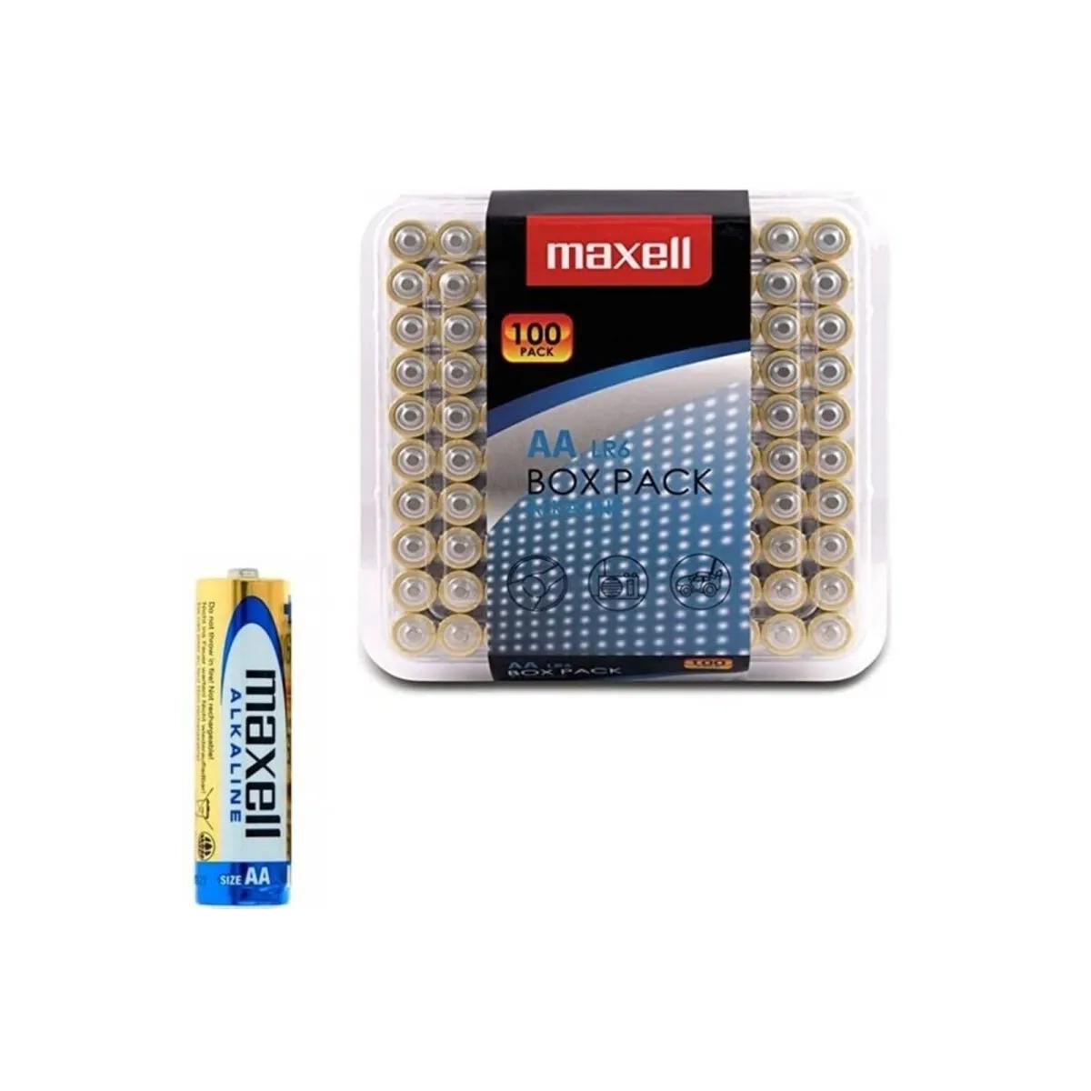 Alkalische Batterie Aa Lr6 Pack*100 Batterien von Maxell | Fesselliebe.de