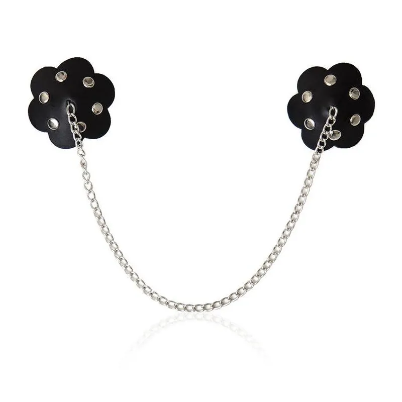 Blütenblatt-Nippelschild mit Kette von Ohmama Fetish | Fesselliebe.de