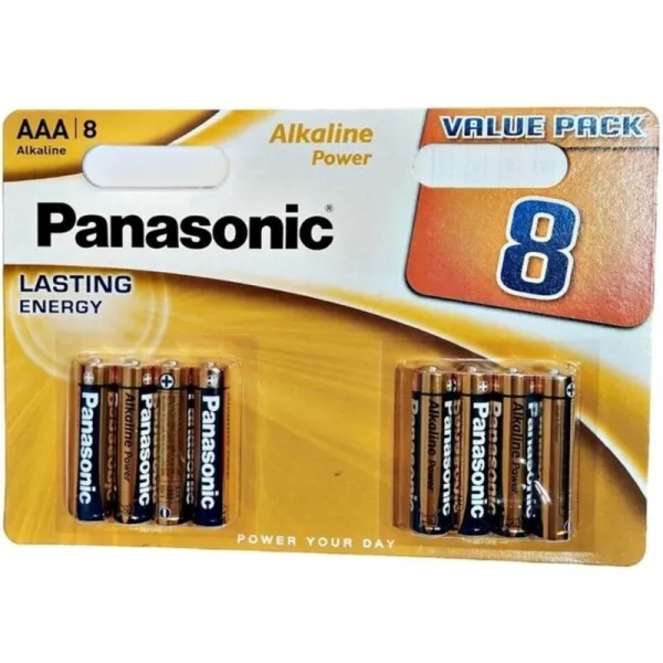 Alkaline-Batterie Aaa Lr03, Bronze, 8 Stück Im Blister von Panasonic | Fesselliebe.de