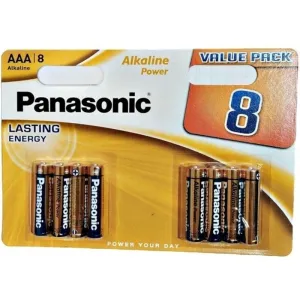 Alkaline-Batterie Aaa Lr03, Bronze, 8 Stück Im Blister von Panasonic | Fesselliebe.de