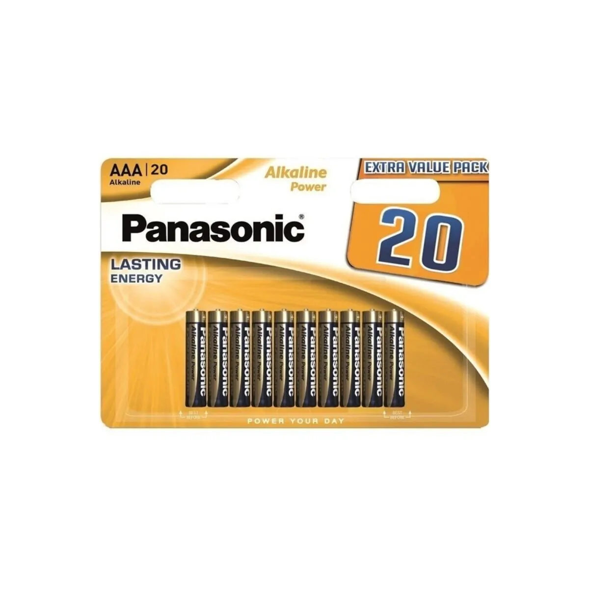 Alkaline-Batterie Aaa Lr03, Bronze, Blisterpackung mit 20 Stück von Panasonic | Fesselliebe.de