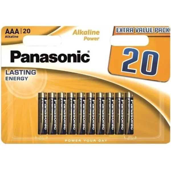 Alkaline-Batterie Aaa Lr03, Bronze, Blisterpackung mit 20 Stück von Panasonic | Fesselliebe.de