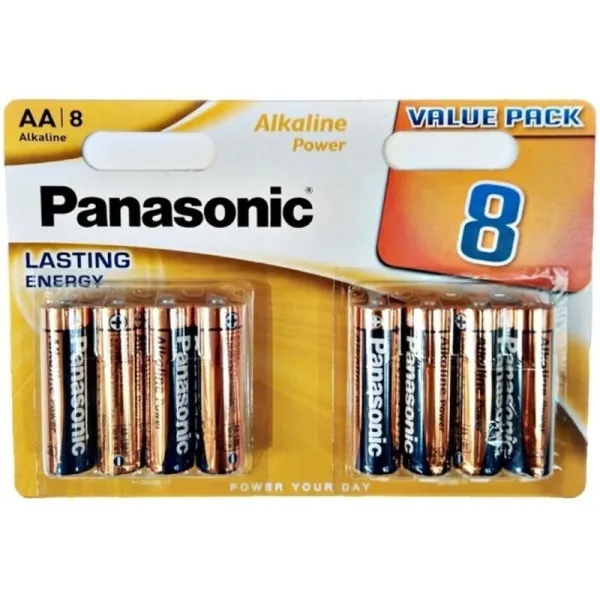 Alkaline-Batterie Aa Lr6, Bronze, 8 Stück Im Blister von Panasonic | Fesselliebe.de