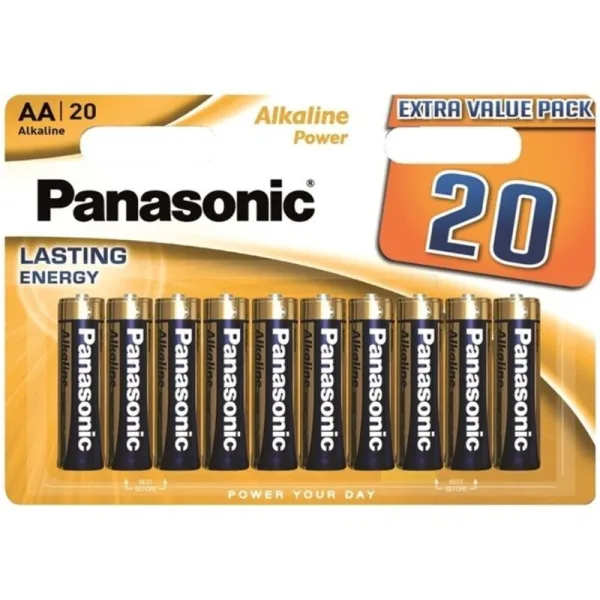 Alkaline-Batterie Aa Lr6, Bronze, Blisterpackung mit 20 Stück von Panasonic | Fesselliebe.de