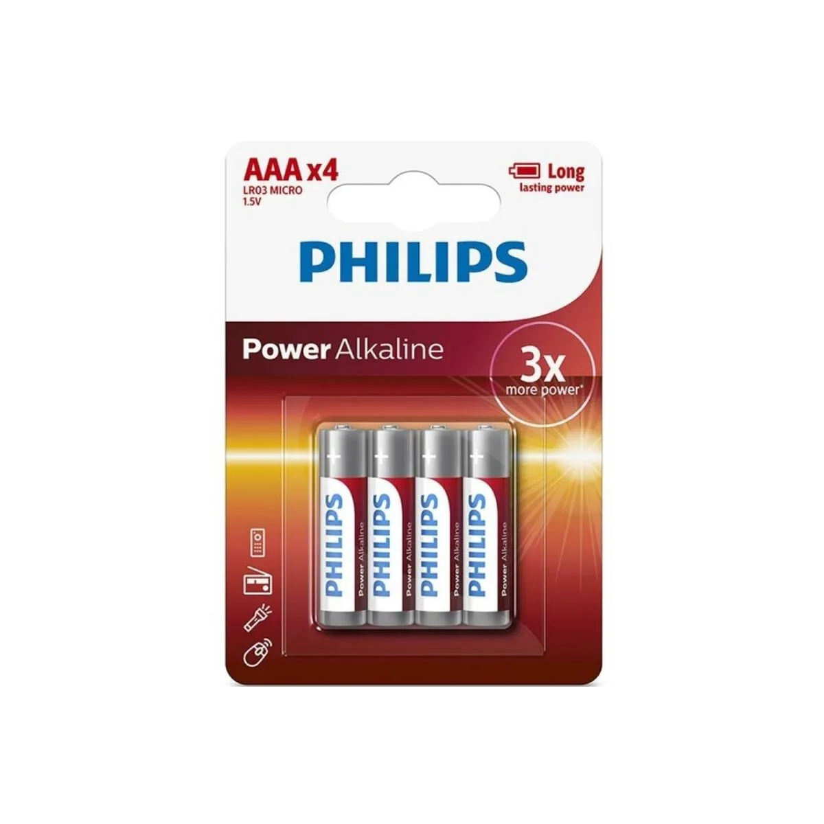 Power Alkaline-Batterie Aaa Lr03, Blister*4 von Phillips | Fesselliebe.de