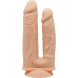 Modell 1 Realistischer Penis-Doppelpenetrationsvibrator Premium Silexpan Silikon mit Fernbedienung 17,5 / 19,5 cm von Silexd | Fesselliebe.de