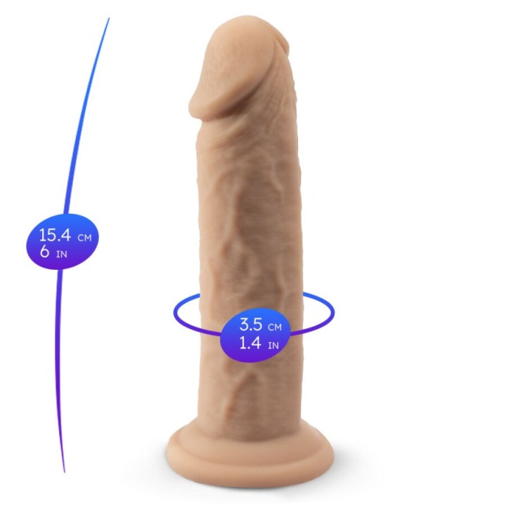 Realistisches Penismodell 2 Premium Thermoaktives Silikon 15,4 cm von Silexd | Fesselliebe.de
