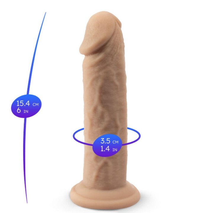 Realistisches Penismodell 2 Thermoreaktives Silikon 15,4 cm von Silexd | Fesselliebe.de