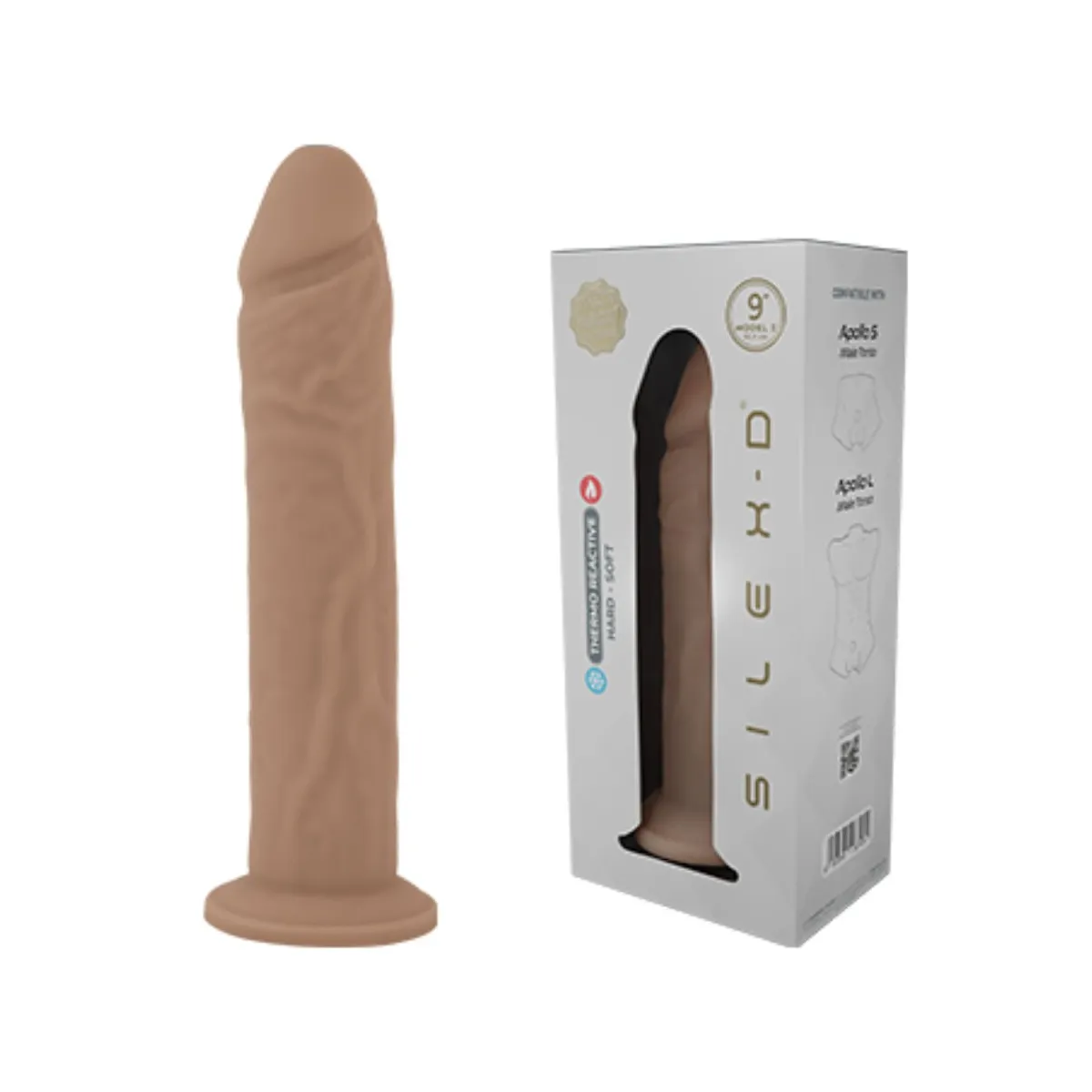 Realistisches Penismodell 9 Flüssige Silikon 22,8 cm von Silexd | Fesselliebe.de