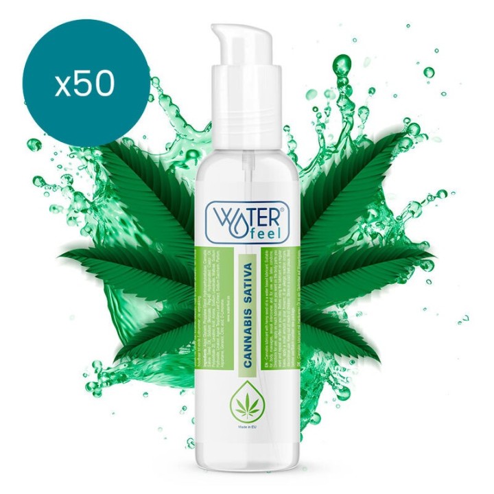 Cannabis-Gleitmittel 150 ml Packung 50 Stück von Waterfeel | Fesselliebe.de