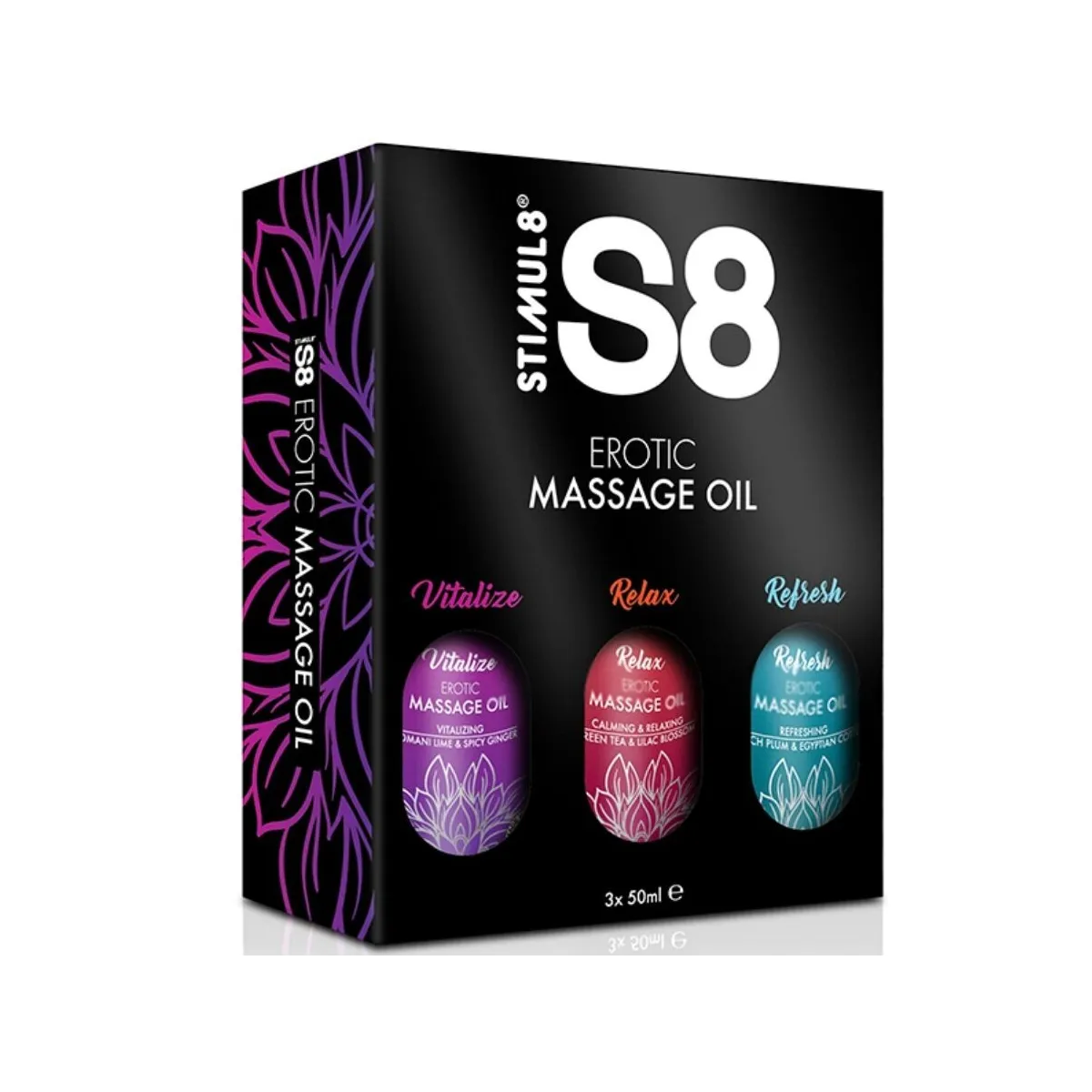 S8 Massageöl Box 3 X 50 ml von Stimul8 | Fesselliebe.de