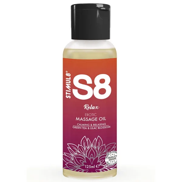 S8 Relax Grüner Tee Massageöl 125 ml von Stimul8 | Fesselliebe.de
