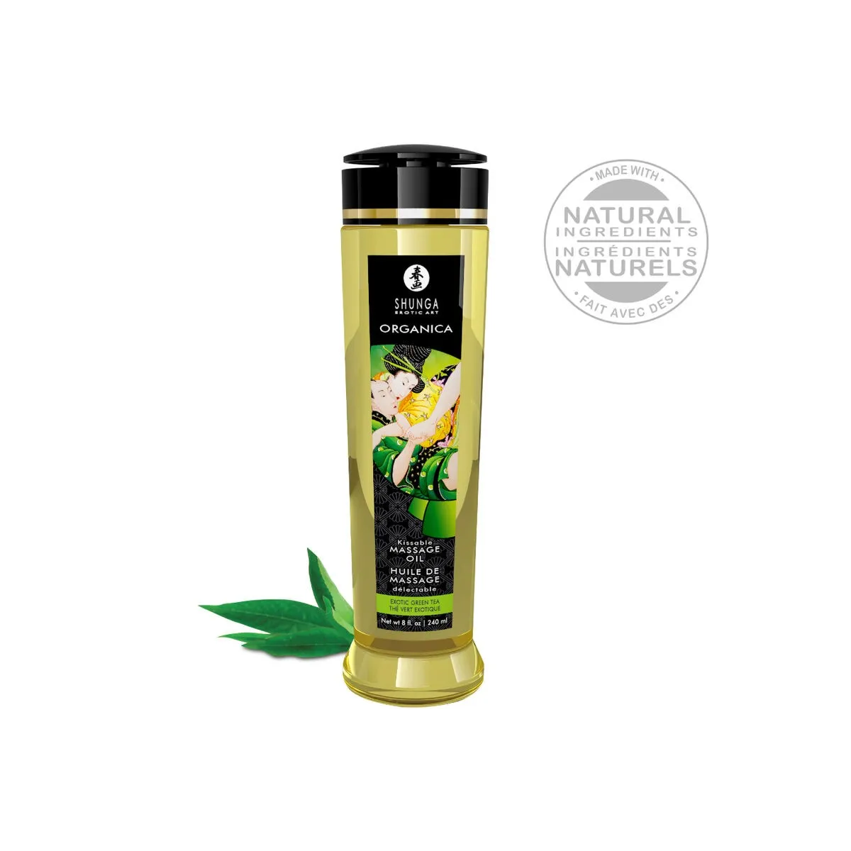Bio Massageöl Grüner Tee 240 ml von Shunga Oils | Fesselliebe.de