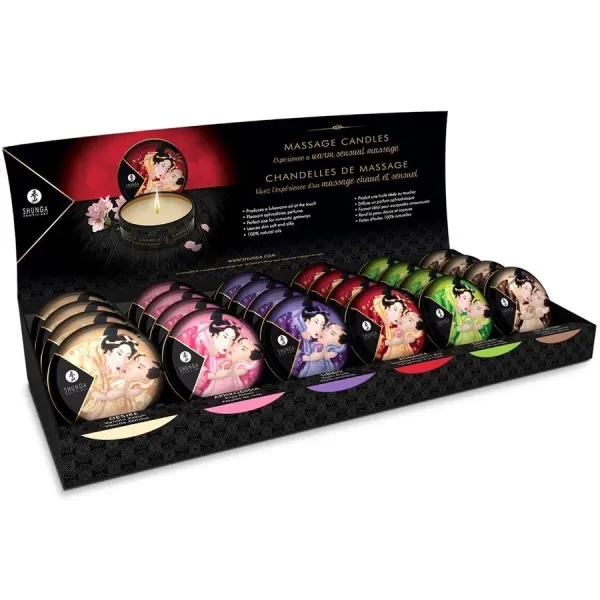 Mini Caress By Candlelight Display Massagekerzen 24 Stück von Shunga Candles | Fesselliebe.de