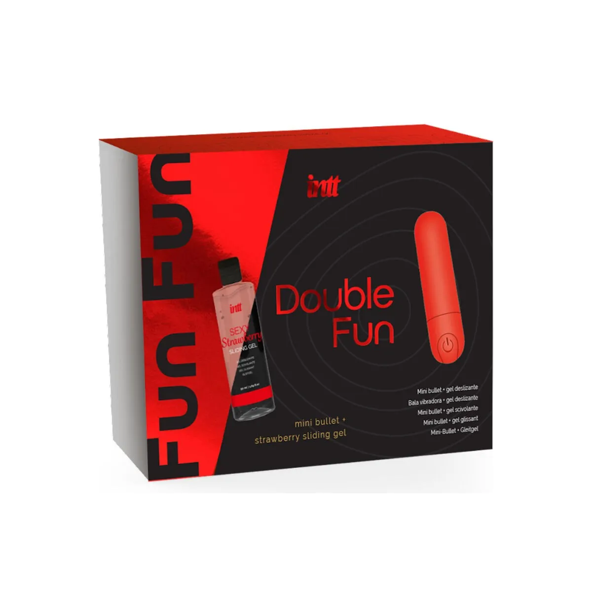 Doppelter Spass-Kit mit Vibrierender Kugel und Erdbeer-Massagegel von Intt Releases | Fesselliebe.de