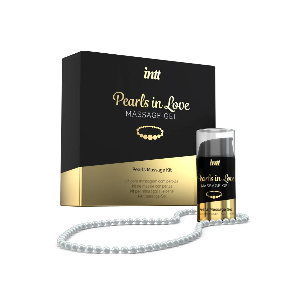 Verliebte Perlen mit Perlenkette und Silikongel von Intt Massage & Oral Sex | Fesselliebe.de