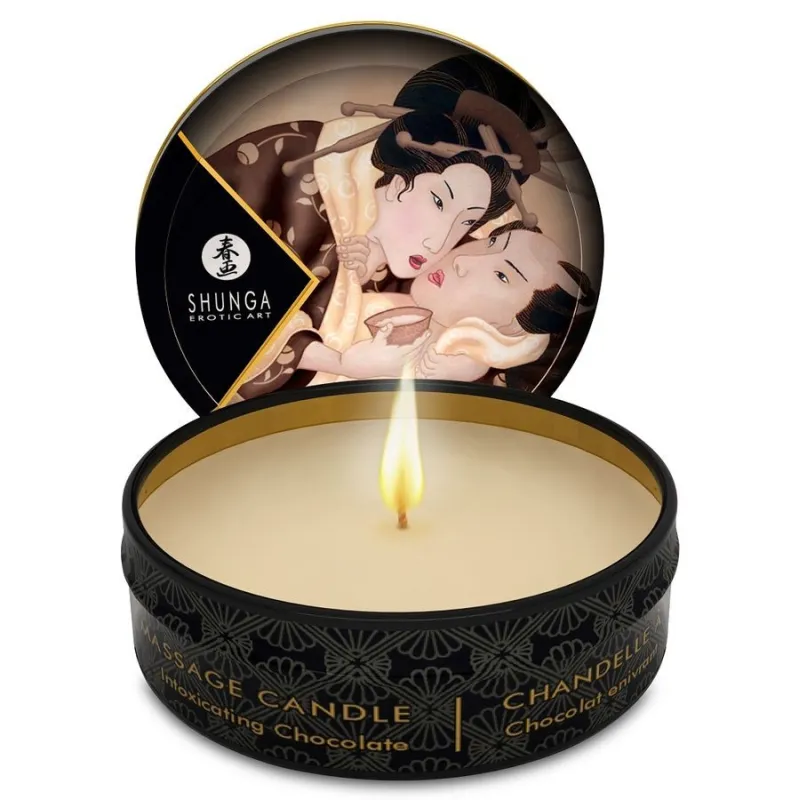 Mini Caress By Candelight Schokoladenmassagekerze 30 ml von Shunga Candles | Fesselliebe.de