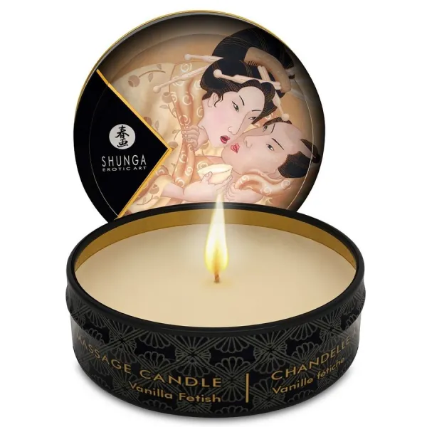 Mini Caress By Candelight Vanille Massagekerze 30 ml von Shunga Candles | Fesselliebe.de