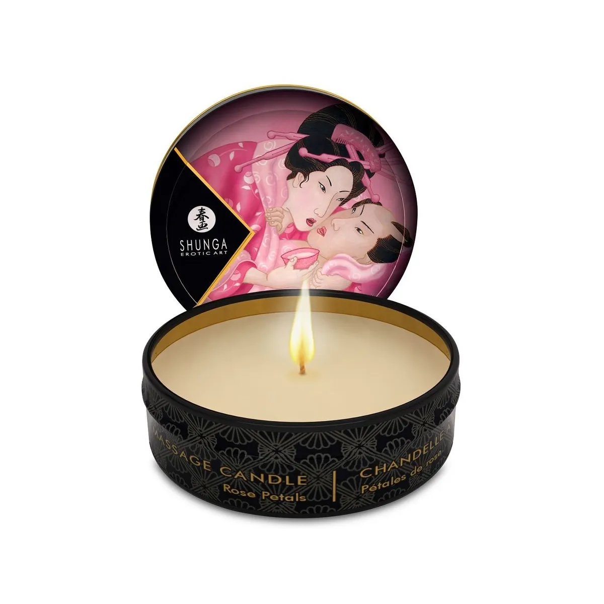 Mini Caress By Candelight Roses Massagekerze 30 ml von Shunga Candles | Fesselliebe.de