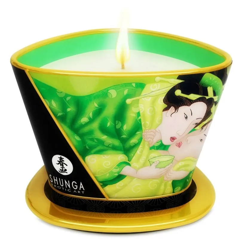 Mini Caress By Candelight Massagekerze T Grün 170 ml von Shunga Candles | Fesselliebe.de