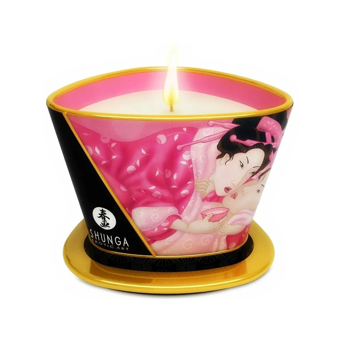 Mini Caress By Candelight Aphrodisiac Roses Massagekerze 170 ml von Shunga Candles | Fesselliebe.de