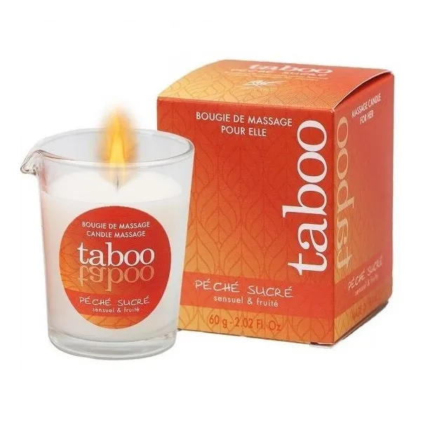 Taboo-Massagekerze für Ihr Peche Sucre-Nektarinen-Aroma von Ruf | Fesselliebe.de