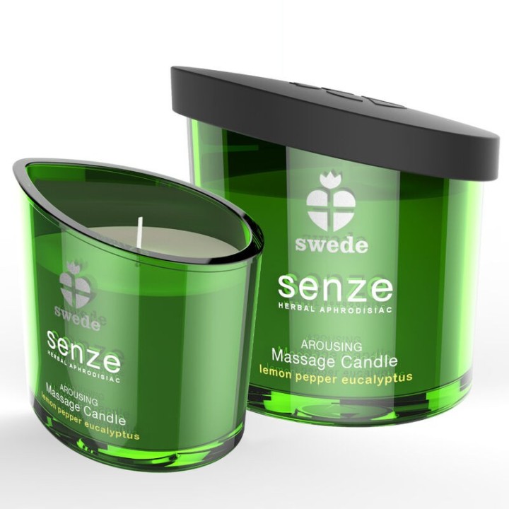 Senze Erweckende Massagekerze - Zitrone, Pfeffer, Eukalyptus von Swede | Fesselliebe.de