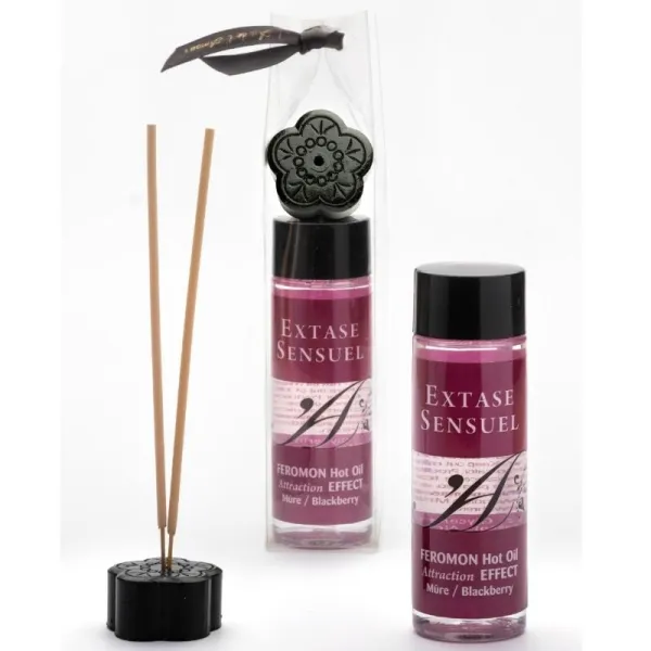 Massageöl mit Wrmeffekt und Brombeer Pheromonen 100 ml von Extase Sensual | Fesselliebe.de