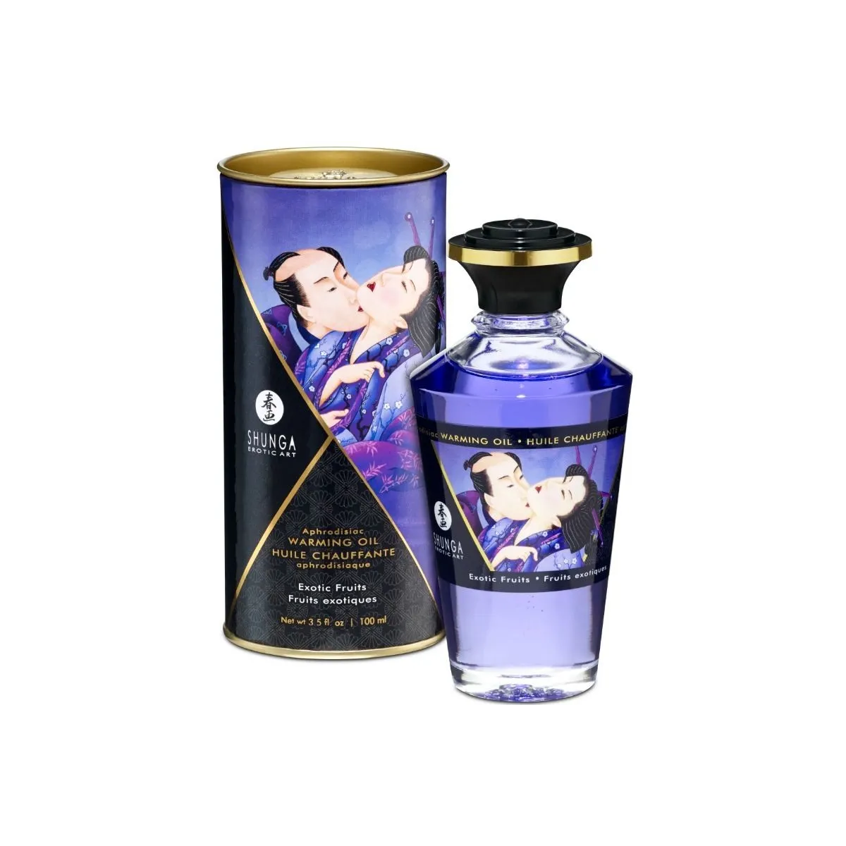 Massageöl mit Wärmeeffekt, Geschmack Exotischer Früchte, 100 ml von Shunga Oils | Fesselliebe.de