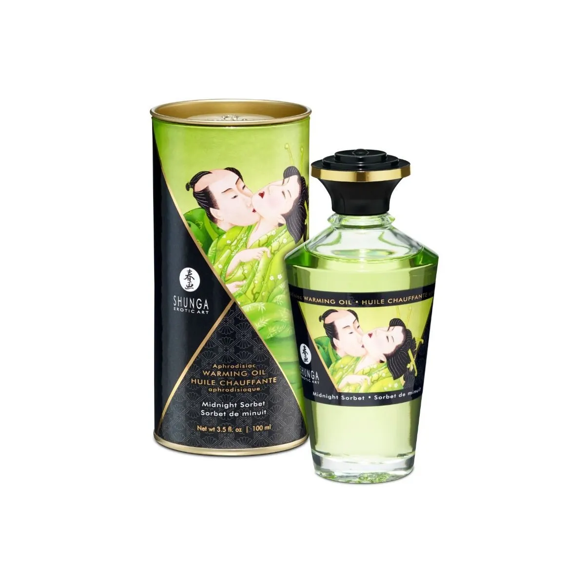 Massageöl mit Wärmeeffekt Mitternachtsorbtgeschmack 100 ml von Shunga Oils | Fesselliebe.de