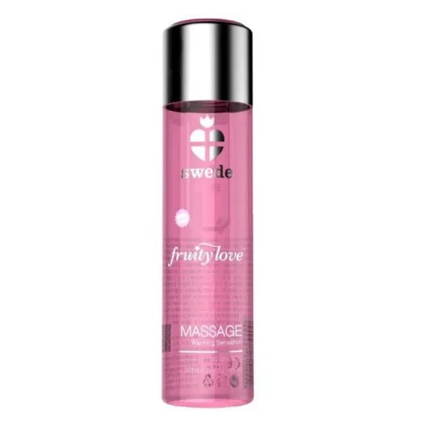 Fruity Love Heat Effect Öl Erdbeer mit Champagner 60 ml von Swede | Fesselliebe.de