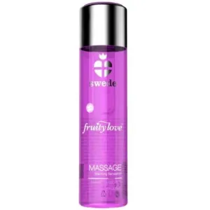 Fruity Love Massageöl mit Wärmendem Effekt, Rosa Himbeere und Rhabarber 60 ml von Swede | Fesselliebe.de