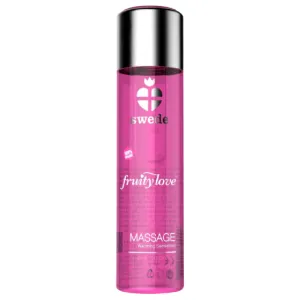 Fruity Love Massageöl mit Wärmendem Effekt Rosa Himbeere und Rhabarber 120 ml von Swede | Fesselliebe.de