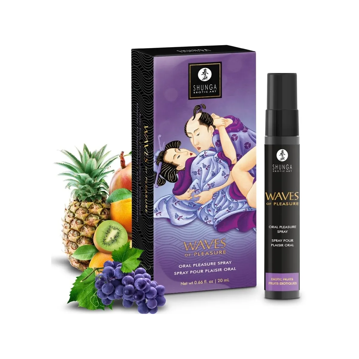 Waves Lustiges Spray Zum Oralen Verführerischer Exotischer Früchte 20 ml von Shunga Aphrodisiacs | Fesselliebe.de