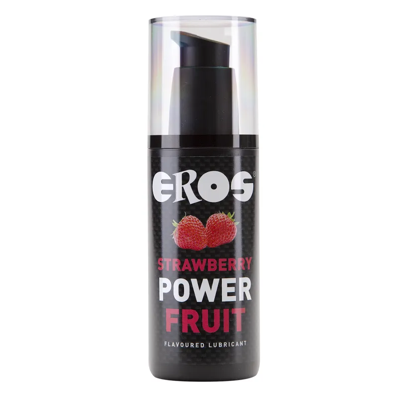 Strawberry Power Fruit Flavoured Lubricant 125 ml von Eros Power Line | Fesselliebe.de