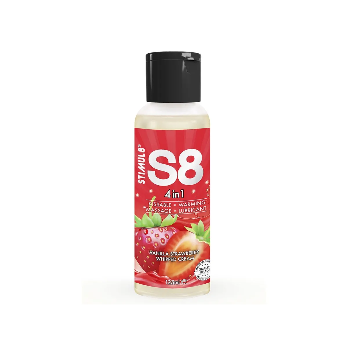 S8 4 In 1 Erdbeer-Dessert-Gleitmittel 125 ml von Stimul8 | Fesselliebe.de