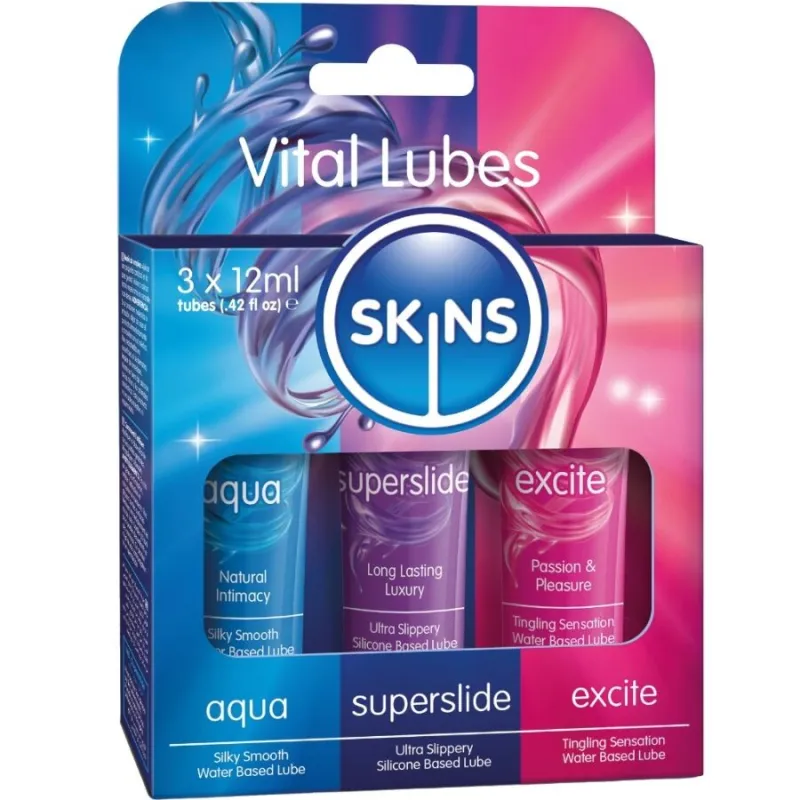 Vital Lubes Kit Aqua, Superslide & Excite Gleitmittel 3 X 12 ml von Skins | Fesselliebe.de