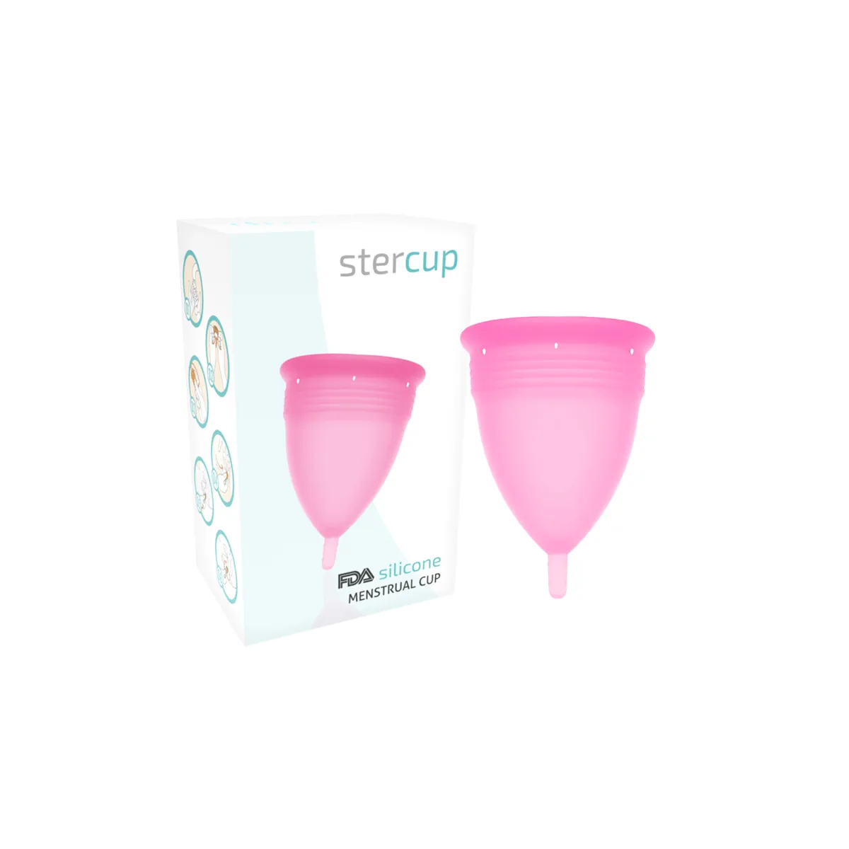 Fda Silikon-Menstrualcup Rosa - Grösse L von Stercup | Fesselliebe.de