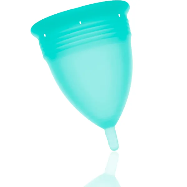Fda Silikon-Menstrualcup Aquamarin - Grösse S von Stercup | Fesselliebe.de