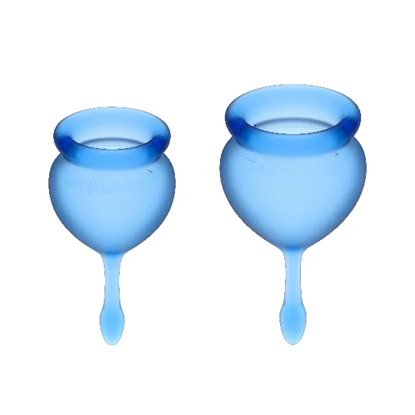 Feel Good Menstrual Cup Dunkelblau 15 + 20 ml von Satisfyer Menstrual Cups | Fesselliebe.de