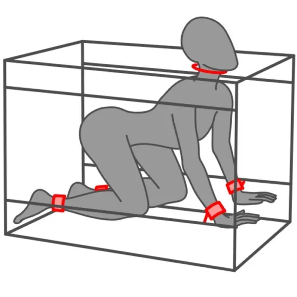 Kink Club La Niche Cabin Schwarz & Rot von Secret Dome | Fesselliebe.de