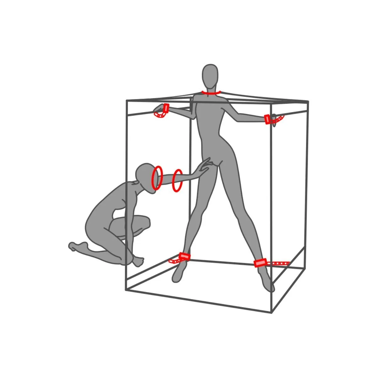 Kink Club Cabin Scandale Schwarz & Rot von Secret Dome | Fesselliebe.de