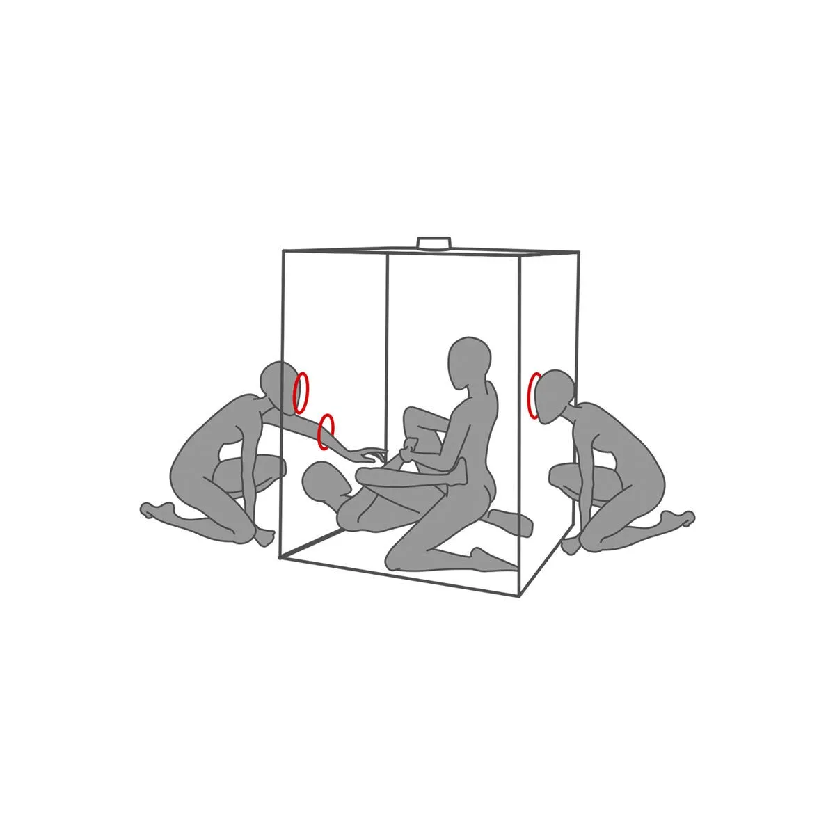 Kink Club Cabin Scandale Schwarz & Rot von Secret Dome | Fesselliebe.de