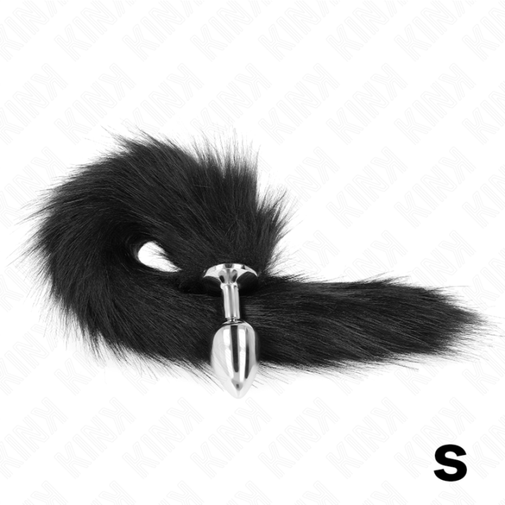 Anal Plug Grösse S 7 X 3 cm mit Kunststoffschwanz 40 cm Schwarz von Kink Pleasure Plugs | Fesselliebe.de