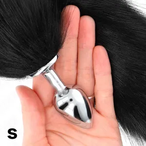 Anal Plug Grösse S 7 X 3 cm mit Kunststoffschwanz 40 cm Schwarz von Kink Pleasure Plugs
