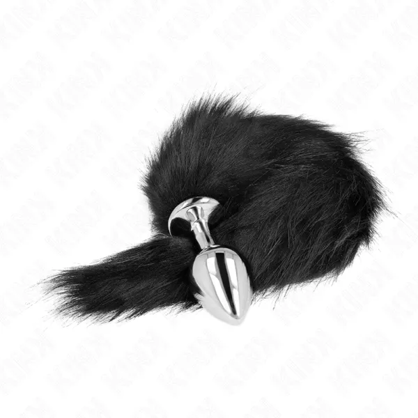 Anal Plug Grösse M 8 X 3,5 cm mit Kunststoffschwanz 40 cm Schwarz von Kink Pleasure Plugs | Fesselliebe.de