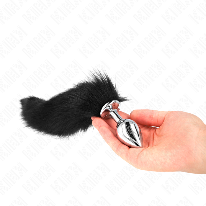 Anal Plug Grösse M 8 X 3,5 cm mit Kunststoffschwanz 40 cm Schwarz von Kink Pleasure Plugs | Fesselliebe.de