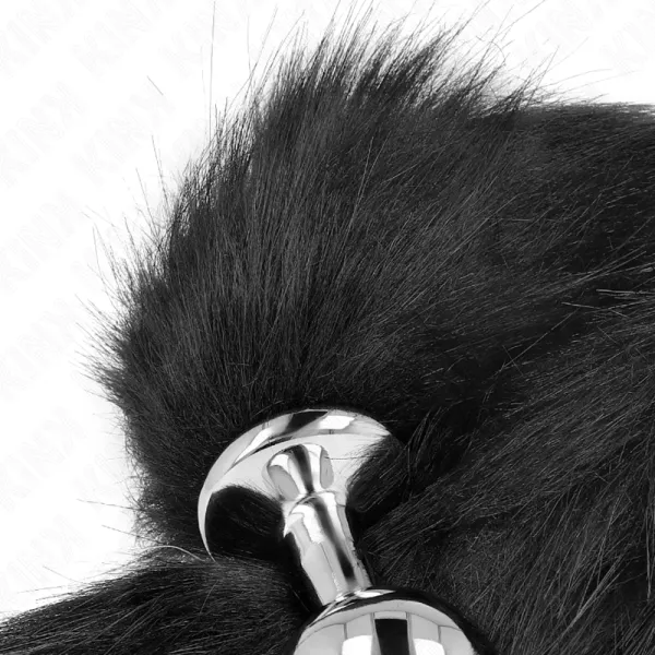 Anal Plug Grösse M 8 X 3,5 cm mit Kunststoffschwanz 40 cm Schwarz von Kink Pleasure Plugs | Fesselliebe.de